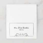 シンプルタイムレス手書きスワンイラストレーション プレイスカード (外部開封)