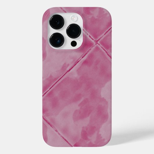 シンプルタイル表面ピンク Case-Mate iPhoneケース (裏面)