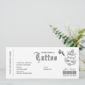 シンプルタトゥー ギフトカード 招待状 (スタンド正面)