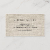 シンプルタンリネンルッミニマルクエレガントプロフェッショナル 名刺 (裏面)