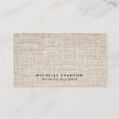 シンプルタンリネンルッミニマルクエレガントプロフェッショナル 名刺 (正面)