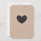 シンプルタン素朴とホワイト結婚式招待状 招待状 (裏面)