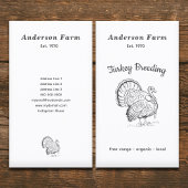 シンプルターキーファームバーティカル 名刺