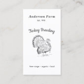 シンプルターキーファームバーティカル 名刺 (正面)