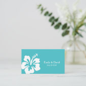 シンプルターコイズの結婚Webサイト挿入 エンクロージャーカード (スタンド正面)