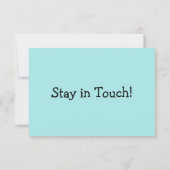 シンプルターコイズカジュアル「引っ越しました」カード 出欠カード (裏面)