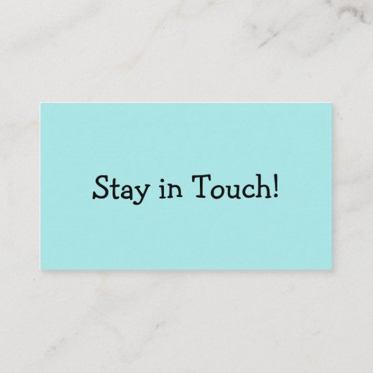 シンプルターコイズカジュアル「引っ越しました」カード 名刺 (裏面)