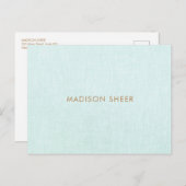 シンプルターコイズブルースタイリッシュ, ポストカード (正面/裏面)