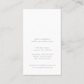 シンプルターコイズヘルス&ウェルネスライフコーチ 名刺 (裏面)