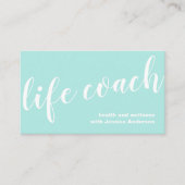 シンプルターコイズヘルス&ウェルネスライフコーチ 名刺 (正面)