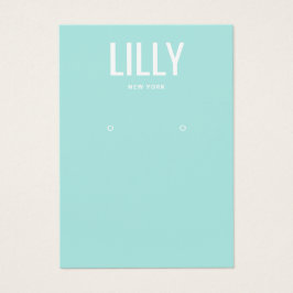 シンプルターコイズモダンイヤリング表示カード