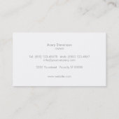 シンプルターコイズ手描きリースロゴ自然 名刺 (裏面)