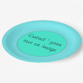 シンプルターコイズ、緑、ミント紙プレート ペーパープレート (アングル)