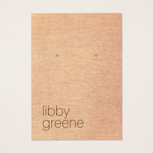 シンプルタ素朴ンジュエリーイヤリング表示カード (正面)