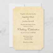 シンプルダイカットヴィンテージアンティーク結婚式招待状 招待状 (正面)