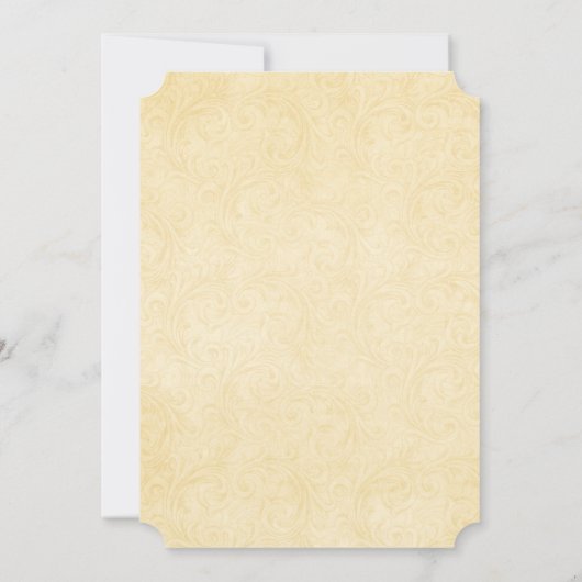 シンプルダイカットヴィンテージアンティーク結婚式招待状 招待状 (裏面)