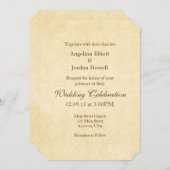 シンプルダイカットヴィンテージアンティーク結婚式招待状 招待状 (正面/裏面)