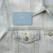 シンプルダスキブルーカスタムビジネスプロモロゴ 名札 (インサイチュ)