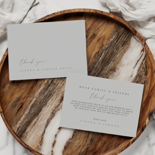 シンプルダスティシルバーブ結婚ルーズサンキューカード サンキューカード