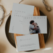 シンプルダスティシルバーブ結婚ルーズサンキューカード サンキューカード