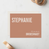 シンプルダスティテラコッタブリデスメイド提案カード ノートカード (正面/裏面インサイチュ)