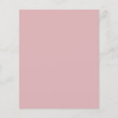 シンプルダスティバラピンクバジェット結婚式招待状 (裏面)