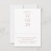 シンプルダスティバラ特別結婚日付 出欠カード (正面)