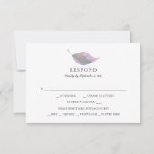 シンプルダスティパープルミールチョイスRSVP 出欠カード (正面)