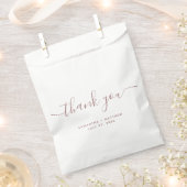 シンプルダスティピンクありがとうエレガントこ結婚ろ フェイバーバッグ (クリップ留めされた状態)