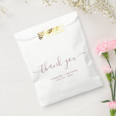 シンプルダスティピンクありがとうエレガントこ結婚ろ フェイバーバッグ (封をした状態)