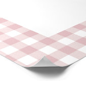 シンプルダスティピンクジンガムガールベビーシャワーウェルカム ポスター (角)