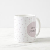 シンプルダスティピンクミニマルビジネスロゴカスタム コーヒーマグカップ (正面右)