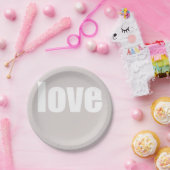 シンプルダスティピンク結婚ミニマル ペーパープレート (パーティー)