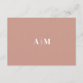 シンプルダスティピンク&ホワ結婚イト詳細 エンクロージャーカード (裏面)