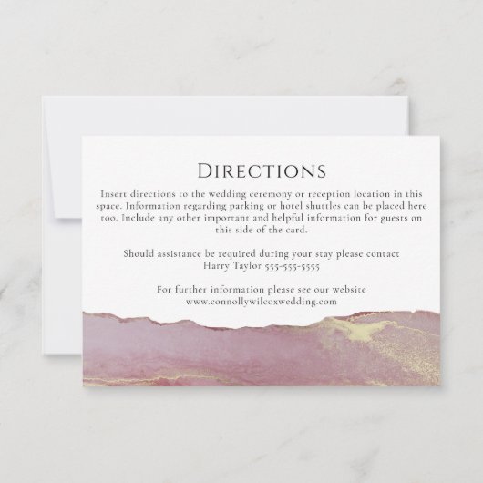 シンプルダスティピ結婚ンク情報カード 出欠カード (裏面)