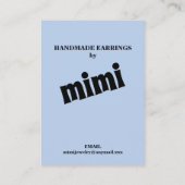 シンプルダスティブルーイヤリング表示名刺 名刺 (裏面)