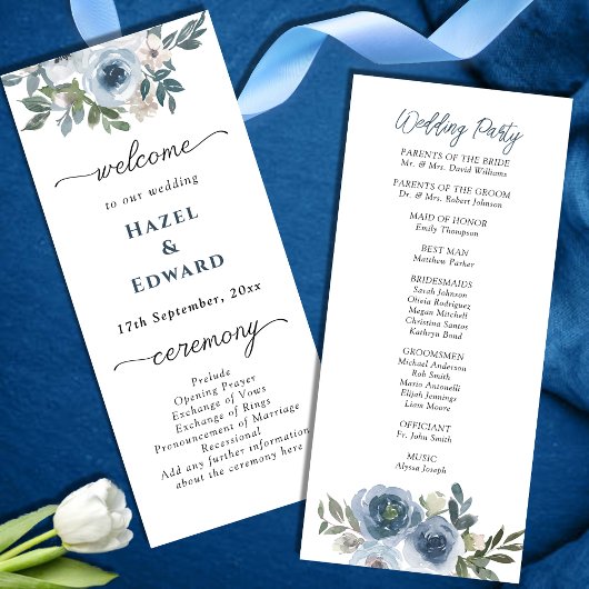 シンプルダスティブルーウォーターフローラ結婚ズ プログラム