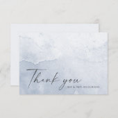 シンプルダスティブルーウォーター色 サンキューカード (正面/裏面)