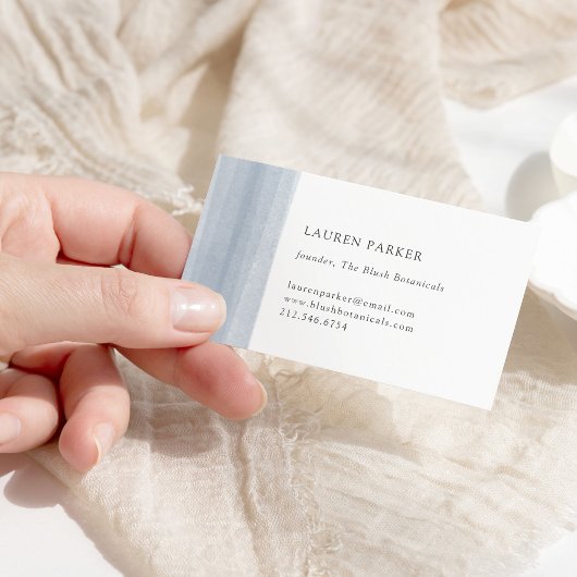 シンプルダスティブルーウォーター色 名刺