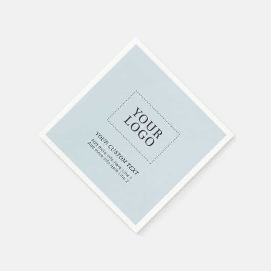 シンプルダスティブルーカスタムビジネスロゴプロモーション スタンダードカクテルナプキン (角)