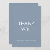 シンプルダスティブルーサンキューカード サンキューカード (正面/裏面)