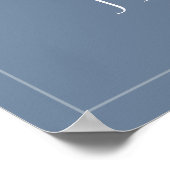 シンプルダスティブルースクリ結婚プトのウェルカムサイン ポスター (角)