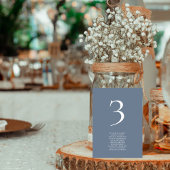 シンプルダスティブルーテーブル番号座席表カード カード