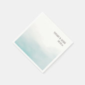 シンプルダスティブルーパーソナライズされた結婚ズカクテル スタンダードカクテルナプキン (角)