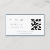 シンプルダスティブルーボタニカルクレストモノグラム結婚ズ エンクロージャーカード (正面)