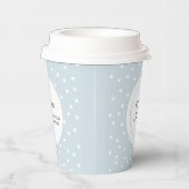 シンプルダスティブルーミニマルビジネスロゴカスタム 紙コップ (右)