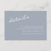 シンプルダスティブルーミニマ結婚リスト詳細 エンクロージャーカード (正面)