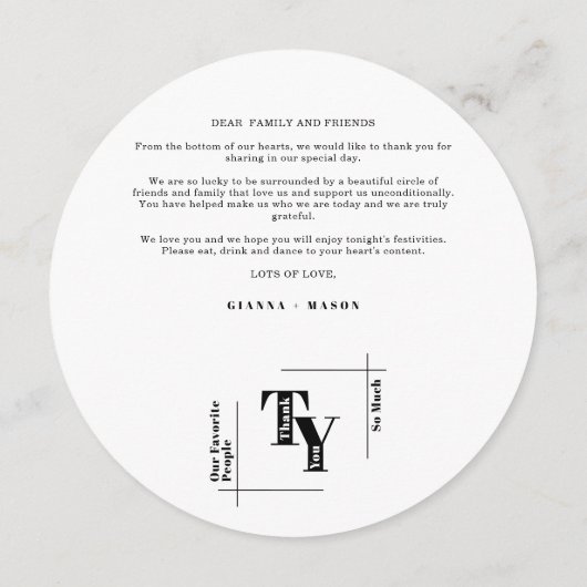 シンプルダスティブルーモダンシック結婚サンキュー メニュー (裏面)