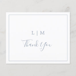 シンプルダスティブルー結婚バジェットサンキューカード