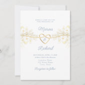 シンプルダスティブルー結婚式招待状 招待状 (正面)